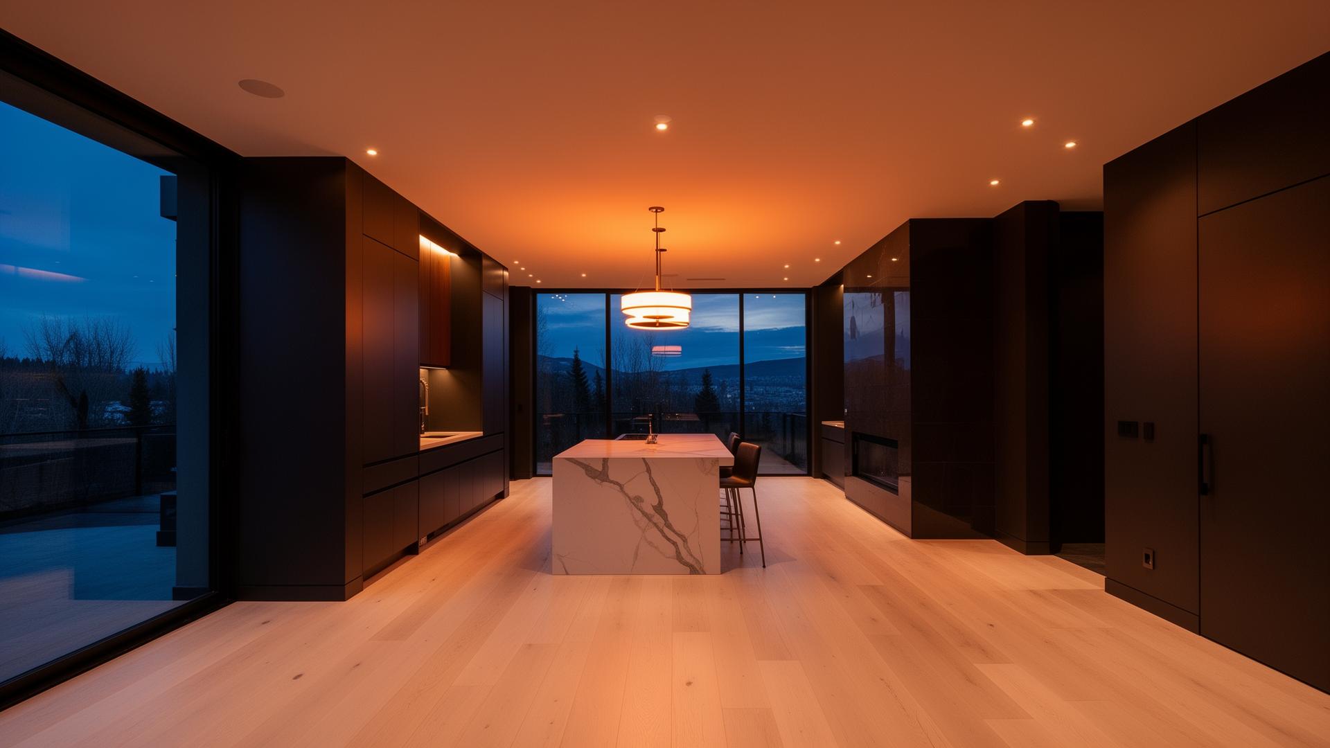 Luxury Calgary residence with premium electrical lighting design